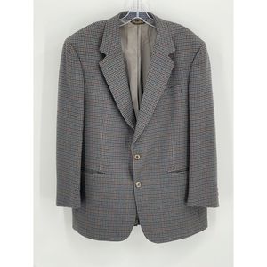 Brooks Brother 346 Herringbone Blazer Men 43 R Gray Multicolor Wool Jacket Suit